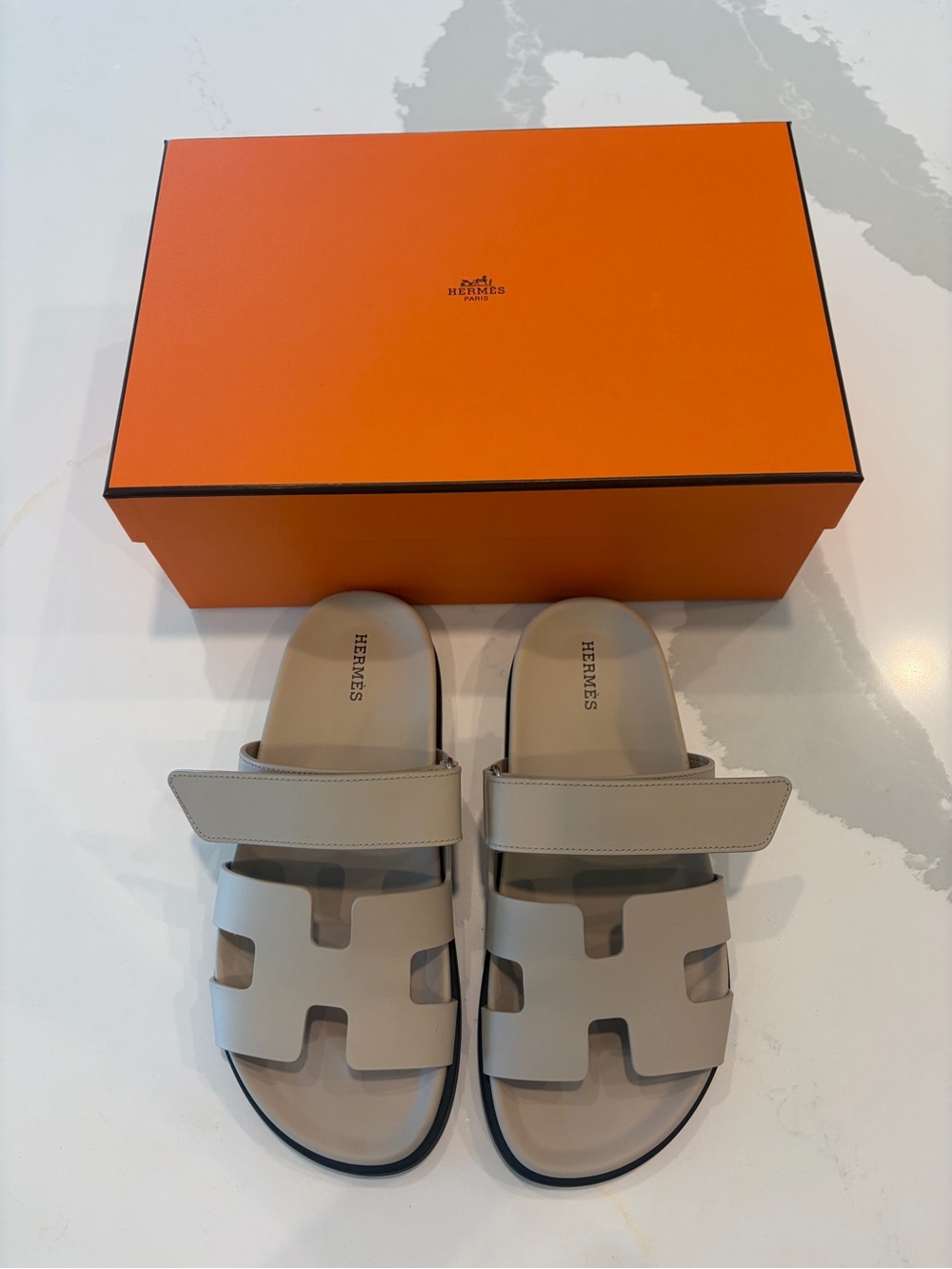 Hermes nomad beige chypre sandals 37